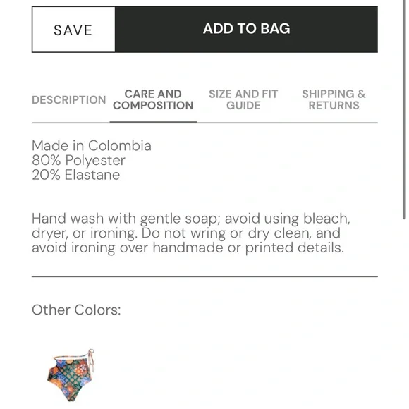 Agua Bendita Reversible Glenda and Lucille bikini Tile print - Picture 9 of 9